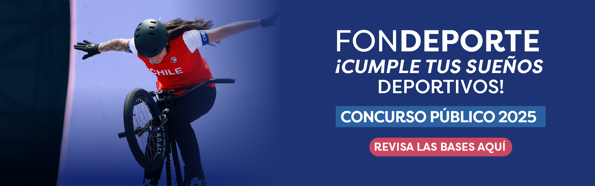 Banner FONDEPORTE, ¡cumple tus sueños deportivos! Concurso público 2025