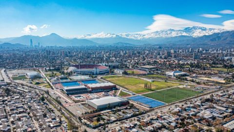 Imagen aérea de renovación de Parque Estadio Nacional.