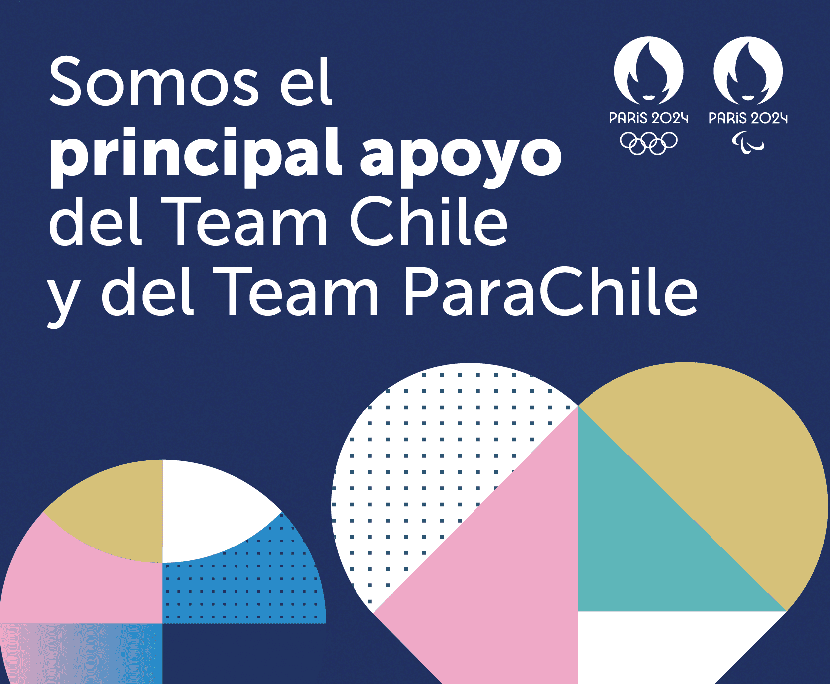 Banner de apoyo para el Team Chile y Team ParaChile.