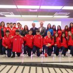 Grupo de deportistas escolares