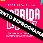 gráfica con texto que señala que la actividad será reprogramada