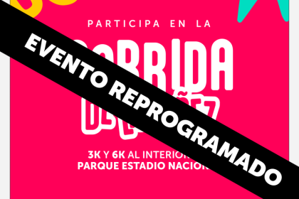 gráfica con texto que señala que la actividad será reprogramada