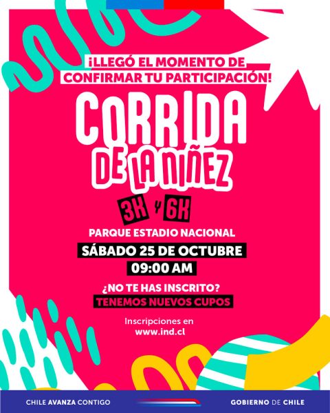 ilustracion que invita a participar a la corrida de la niñez