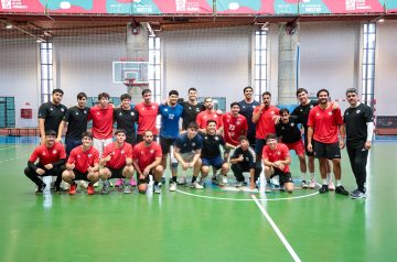 Deportistas de la selección chilena de balonmano adulta