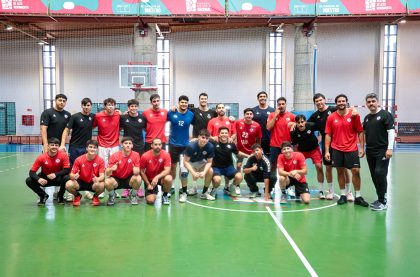 Deportistas de la selección chilena de balonmano adulta